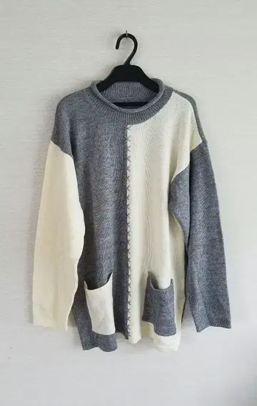 바이컬러 니트 니트 스웨터 멋짐 인기 많음 배송비 포함 무료배송