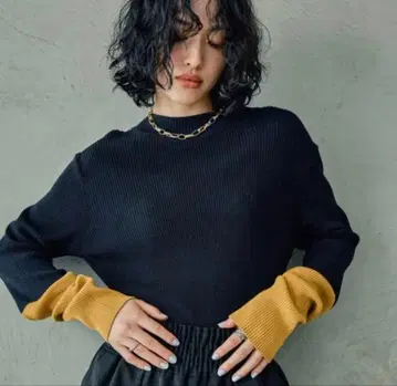 LEPSIM 렙심 12게이지 배색 하이넥 풀오버