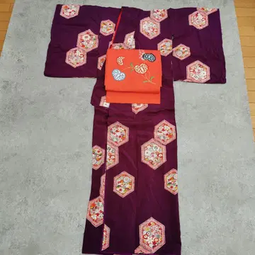 [사유 있음] 거의 그을리지 않은 보라색 앤티크 다이쇼 로망