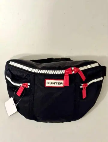 HUNTER 바디백 웨스트 파우치 블랙