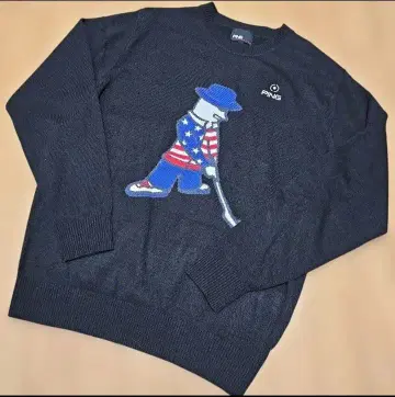 미사용 새상품 PING Mr.ping 남성용 스웨터 LL 사이즈 블랙