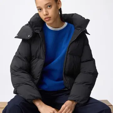 GU 웜 패디드 블루종 블랙 L 사이즈