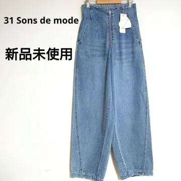31 Sons de mode 프론트 지퍼 커브 데님 팬츠