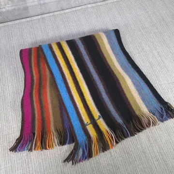 새상품급 리버서블 폴스미스 멀티 스트라이프 머플러