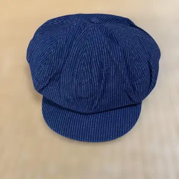 갱스터빌 내 가죽 스트라이프 패턴 헌팅 캡 네이비 L 레어 모자