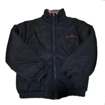 [ 새상품 ] 리버서블 아우터 블랙 x 빨간색 체크 남녀 공용