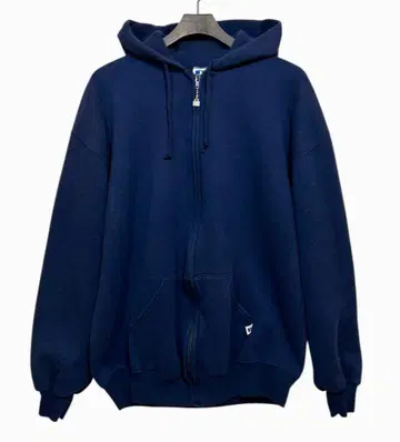 90s USA제 빈티지 Russell 참 포함 풀 집업 후드티