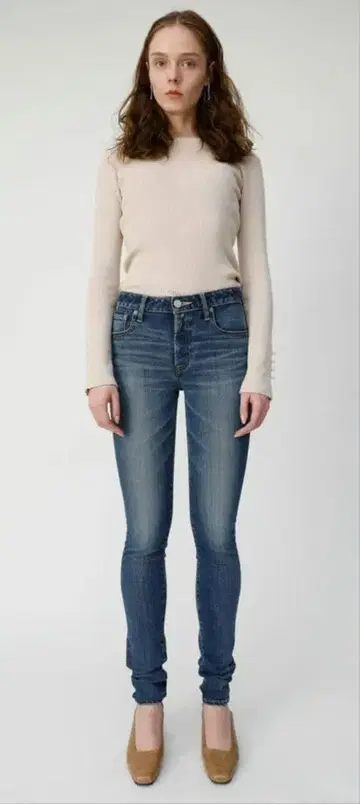 MOUSSY WF Rebirth SKINNY 23인치 블루