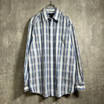 [ 새상품급 ] axcess, 옴브레, 섀도우 체크, 긴팔 셔츠