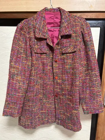 멀티 컬러 트위드 자켓