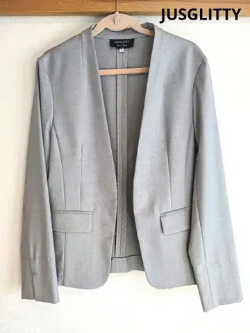 JUSGLITTY V 자켓 핑크 베이지 수트