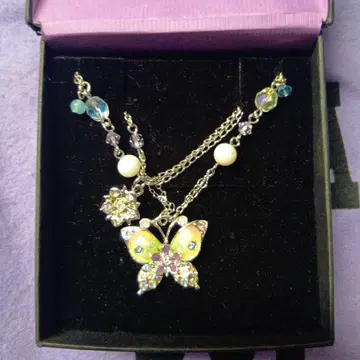 안나수이 ANNA SUI 2way 목걸이 나비 버터플라이 꽃