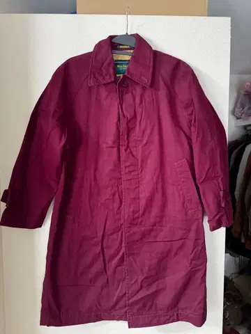 코트 90s 80s 빨간색 보라색