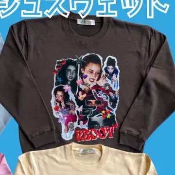 RE. 나카 리이사 RIISA 콜라주 맨투맨 (블랙)