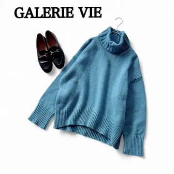 인기 갤러리 바이 고급 파인 울 깔끔한 색상의 루즈핏 터틀 니트