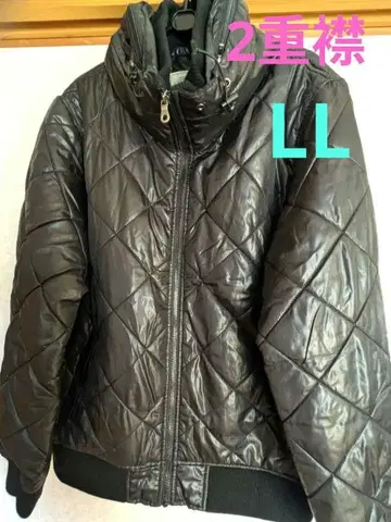 [남성용] 2중 옷깃 다운 자켓 블랙(LL)