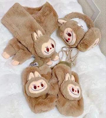 라부부(LABUBU) 귀도리 장갑 머플러 세트