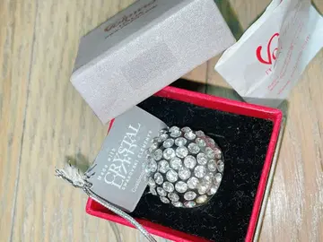 ITALIA Volpino swarovski 크리스탈 돔 반지