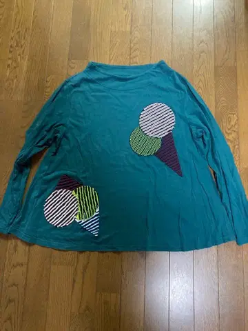 센소유니코 지우 티셔츠 루즈핏 코튼 그린