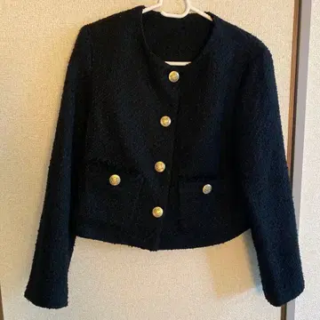 블랙 노카라 자켓