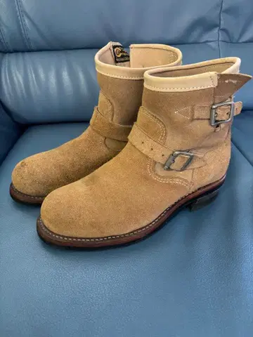 치페와 스웨이드 엔지니어 부츠 27 스틸토