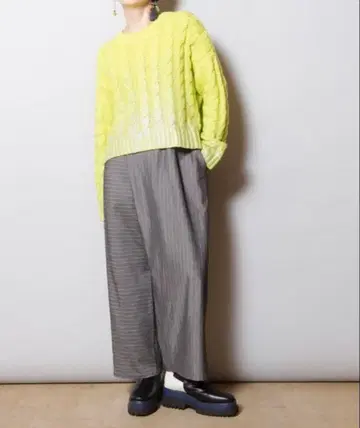 [ osmosis ] 그라데이션 케이블 니트 풀오버