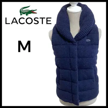 [ 새상품급 ] LACOSTE 울 다운 베스트 숄카라 38 M 사이즈