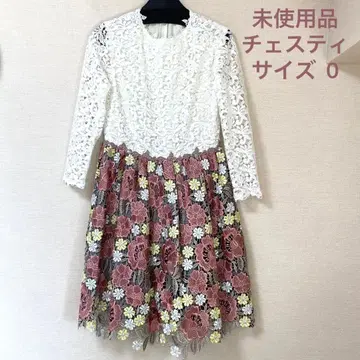 미사용품 체스티 플라워 레이스 원피스 0 사이즈