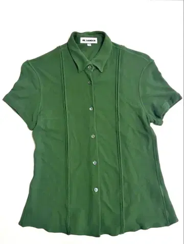 질 샌더 그린 셔츠