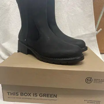 Clarks 블랙 사이드 고어 부츠