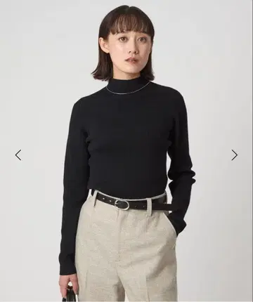 green label relaxing 울 리브 보틀넥 니트