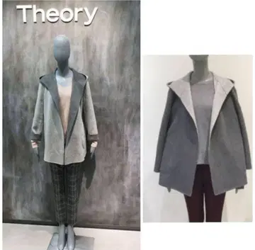 새상품급 띠어리 더블 페이스 코트 그레이 S