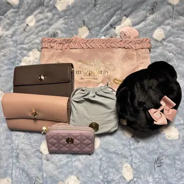 4 아오키 미사코 묶음 판매 토트백 숄더 백 파우치 곰