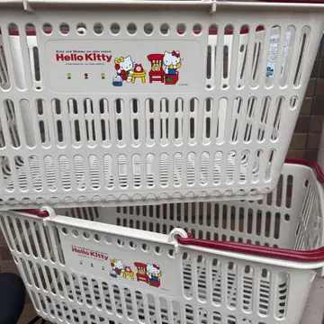 산리오 키티 쇼핑 바스켓 2세트
