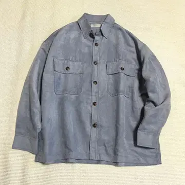 센스 오브 플레이스 셔츠 자켓 페이크 스웨이드 루즈핏 워셔블