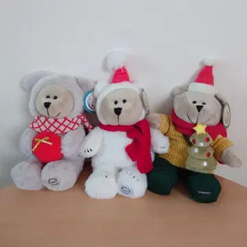 스타벅스 봉제 인형 홀리데이 크리스마스 베어리스타 묶음 판매 3개