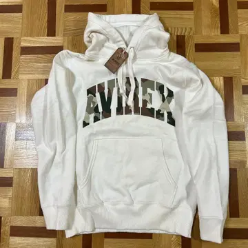 AVIREX 카모 로고 풀오버 후드티 택 포함 새상품 M 사이즈
