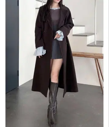 다크 브라운 체스터 코트