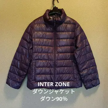 INTER ZONE 퍼플 퀼팅 다운 자켓
