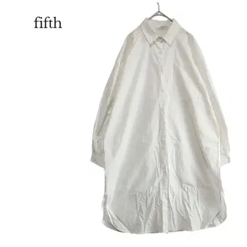 [ fifth/피프스 ] 화이트 셔츠 원피스 화이트 심플 루즈핏