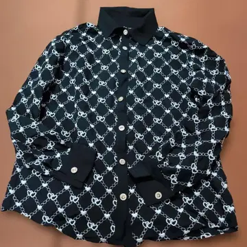 sister jane 하트 체인 패턴 긴팔 셔츠