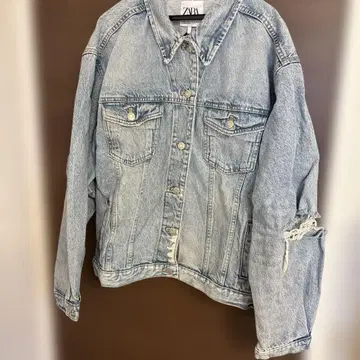 ZARA 데님 자켓 M-L 라이트 블루