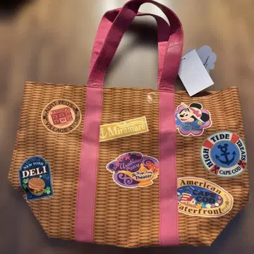 컬러풀 스티커 포함 토트백