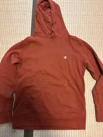 Champion 오렌지 후드티 L 사이즈와 스웨트 팬츠 M 사이즈 세트