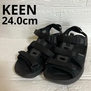[ 새상품급 ] KEEN ASTORIA WEST 오픈토 블랙 24.0cm