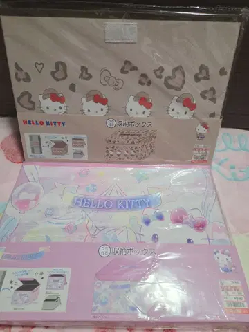 산리오 캐릭터즈 키티 뚜껑 포함 수납 박스