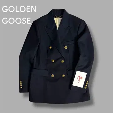 GOLDEN GOOSE 골든구스 네이비 블레이저 골드 버튼 더블 브레스트