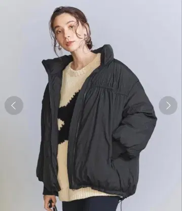 새상품급 BEAUTY&YOUTH 나일론 개더 다운 자켓