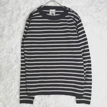 SNS HERNING 보더 니트 스웨터 울 100% S