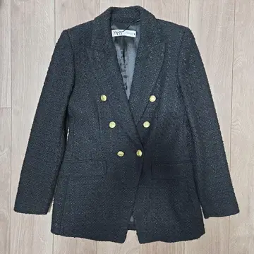 ZARA 블랙 더블 브레스트 자켓 S